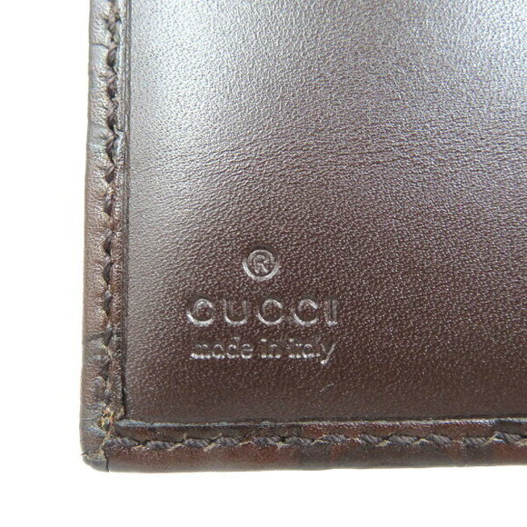 Gucci Guccissima leather bifold wallet brown double snap closure - Picture 7 of 8